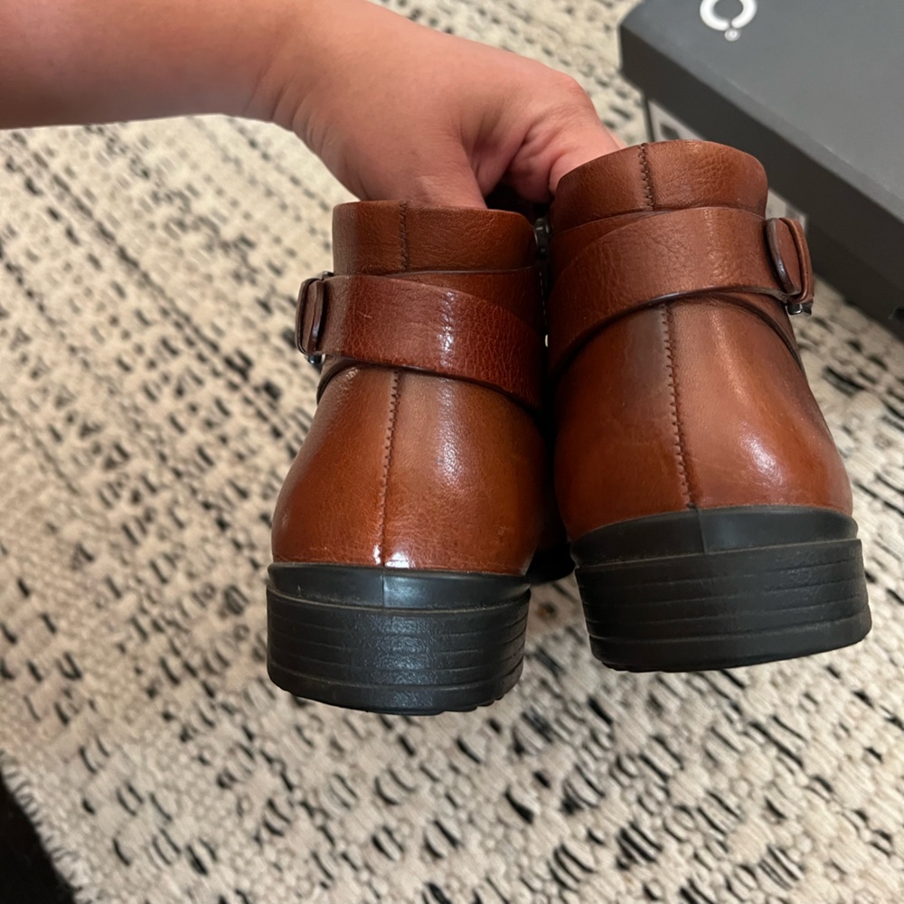 Ecco Women’s Leather Ankle Booties with Buckle | Cognac | Size 8-8.5 - Picture 6 of 9